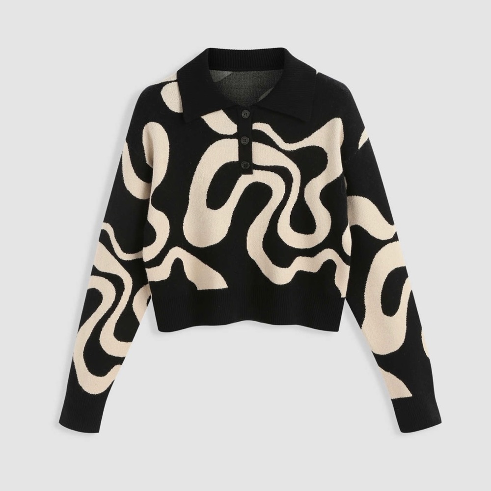 Cider Everyday Illusion Psychedelic Swirl Pullover Sweater